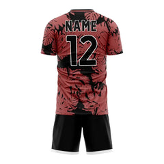 Custom Red Leaves Team Soccer Jersey Uniform Set