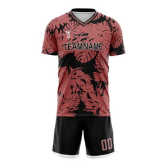 Custom Red Leaves Team Soccer Jersey Uniform Set