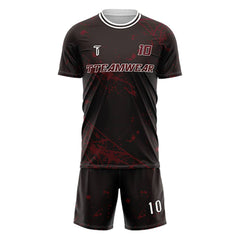 Spider Webs Custom Team Adult Youth Dark Red Soccer Jersey Set