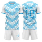 Dynamic Stripes Custom Team Adult Youth Blue Soccer Jersey