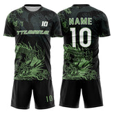 Dragon Custom Team Adult Youth Black Soccer Jersey Set