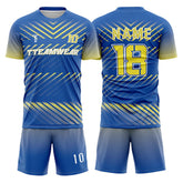 Pioneer Custom Team Adult Youth Blue Soccer Jersey Set