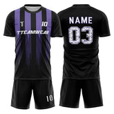 Violet Stripes Custom Team Adult Youth Soccer Jersey Set