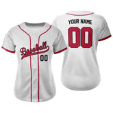 Custom Grey Heather Button Down Baseball Jersey for Women