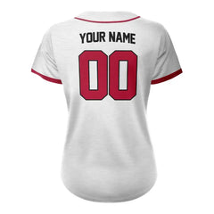 Custom Grey Heather Button Down Baseball Jersey for Women