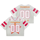 Custom Pink Star Oversized Football Jersey Street Fashion T-shirt
