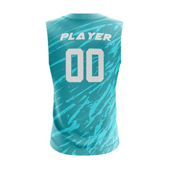 Aqua Slash Compression 7V7 Flag football Jersey 3D back
