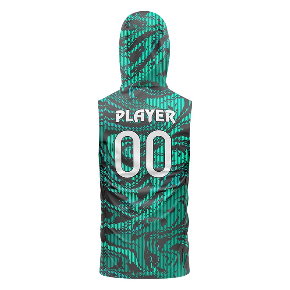 Pixel Hoodie Compression 7V7 Flag football Jersey 3D back