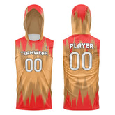 Flame Hooded Compression 7V7 Flag football Jersey 3D effect