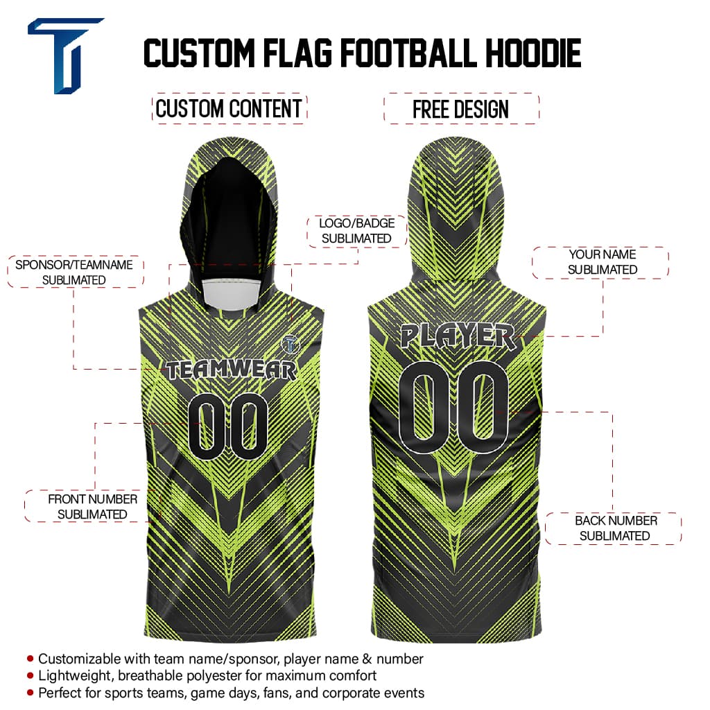 Pioneer Hoodie Compression 7V7 Flag football Jersey custom content