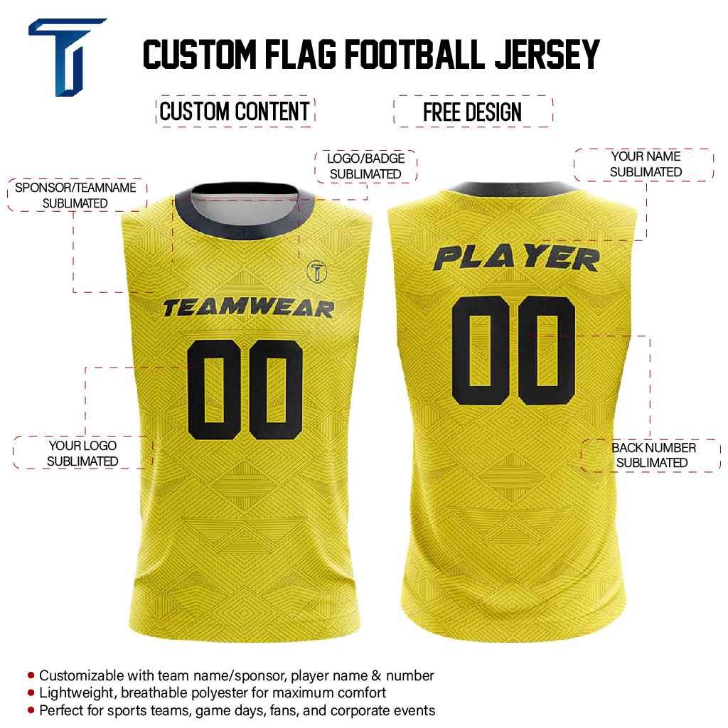 Diamond Core Compression 7V7 Flag football Jersey custom content