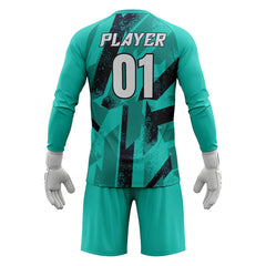Custom Sapphire Trace Soccer Goalkeeper Jersey Set