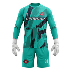 Custom Sapphire Trace Soccer Goalkeeper Jersey Set