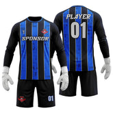 Custom Harbor Stripe Soccer Goalkeeper Jersey Set