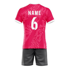 Custom Rose Radial Men's Volleyball Jersey Set