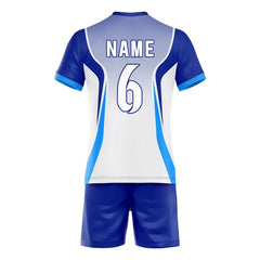 Custom Blue Gradient Armor Men's Volleyball Jersey Set
