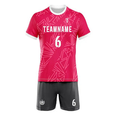 Custom Rose Radial Men's Volleyball Jersey Set
