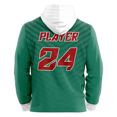 Custom Green Chevron Loose-Fit Mexico Pullover Hoodie Sweatshirt