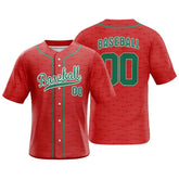 Custom Red Full Button Mexico Baseball Jersey