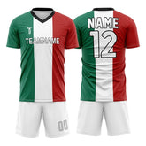 Custom Mexico Flag Team Soccer Jersey Uniform Set