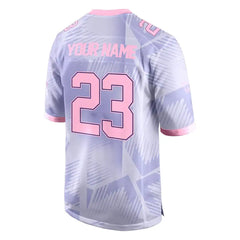 Custom Purple-Pink Authentic Football Jersey
