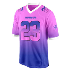 Custom Purple-Pink Gradient Authentic Football Jersey