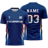 Iridescent Custom Team Adult Youth Blue Soccer Jersey