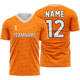 Custom Orange Maze Team Soccer Jersey