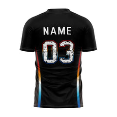 Iridescent Custom Team Adult Youth Black Soccer Jersey