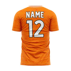 Custom Orange Maze Team Soccer Jersey