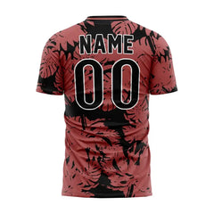 Custom Red Leaves Team Soccer Jersey