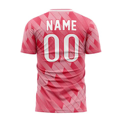 Custom Pink Strip Team Soccer Jersey