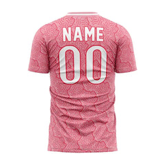 Custom Pink Puzzle Team Soccer Jersey