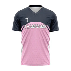 Custom Pink Polka-Dots Team Soccer Jersey