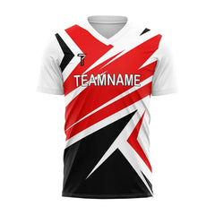 Custom Red Black Team Soccer Jersey