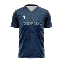 Custom Blue Leaves Team Soccer Jersey
