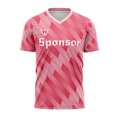 Custom Pink Strip Team Soccer Jersey