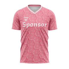 Custom Pink Puzzle Team Soccer Jersey