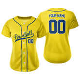 Aureolin Custom Full Button Baseball Jersey for Women