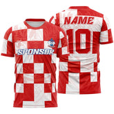 Checkerboard Tiger Custom Team Soccer Jersey