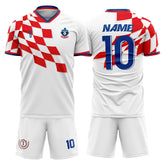 Checkered Custom Team Soccer Jersey Uniform Set