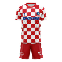 Checkerboard Custom Team Soccer Jersey Uniform Set