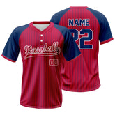 Collide Pinstripe Retro Custom Two-Button Baseball Jersey
