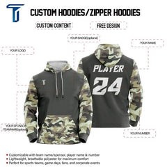 Custom Camo Loose-Fit Pullover Hoodie Sweatshirt
