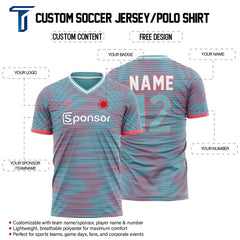 Custom Team Mystic Wave Adult Youth Soccer Jersey
