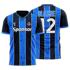 Custom Team Harbor Stripe Adult Youth Soccer Jersey