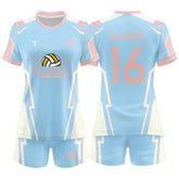 Custom Sapphire Women's Volleyball Jersey Set