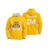 Custom Tiger Loose Fit Zipper Cardigan Hoodie Sweatshirt