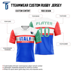 Custom Italy Pro Match Rugby Jersey