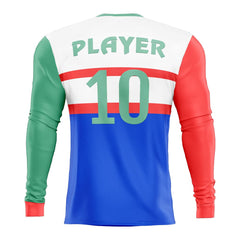 Custom Italy Long Sleeve Rugby Social Jersey